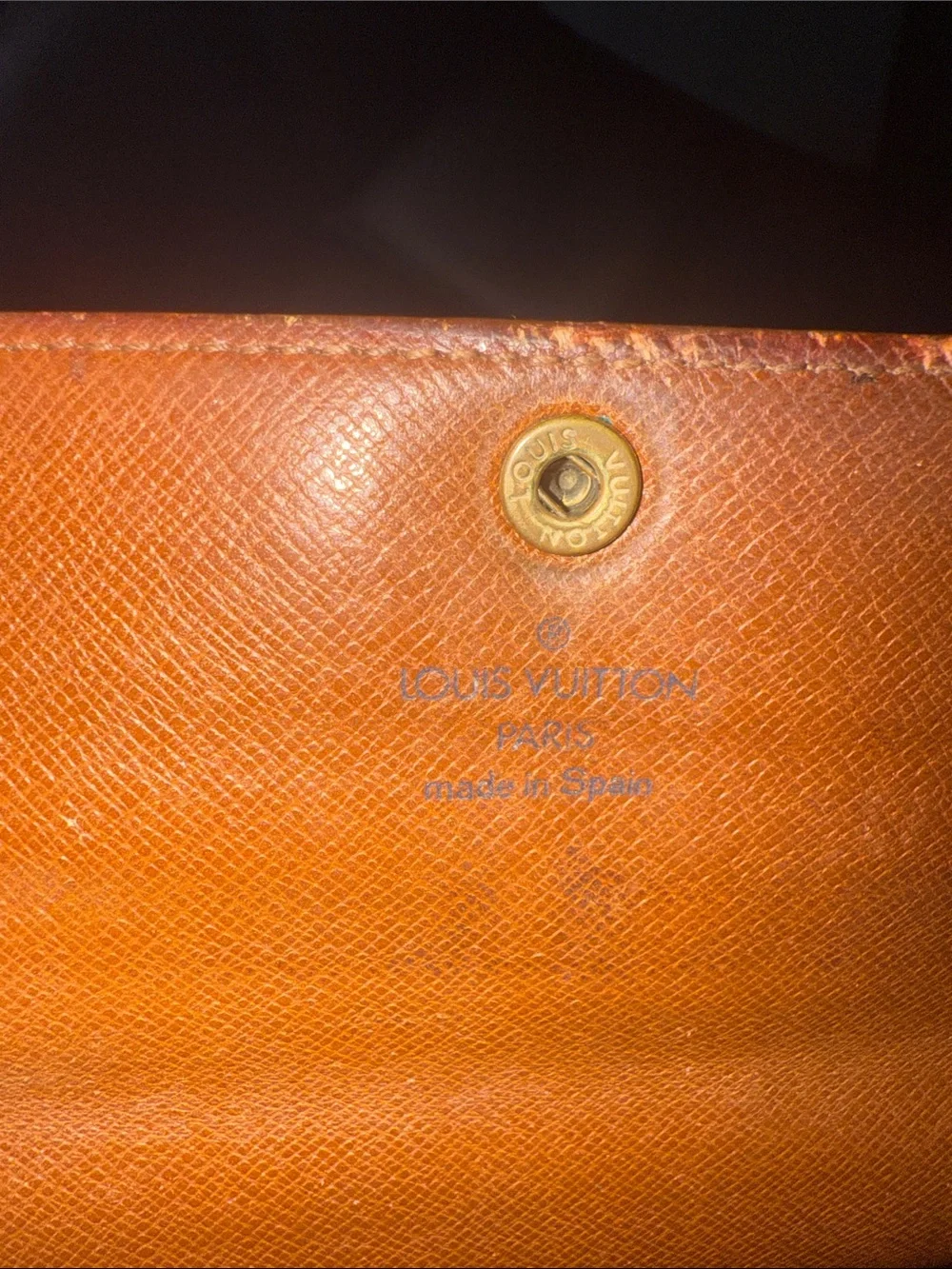 Louis Vuitton Monogram Canvas Flap Wallet - Dark Brown with Gold Hardware
